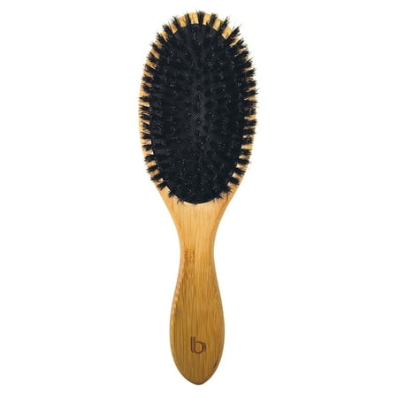 Large Oval Paddle Brush Styling Brush by Better Beauty Products, Professional Salon Brush, 100% Natural Bamboo with 100% Soft Boar Bristles, For Natural Hair and All Hair Types, Wooden Oval (Best Boar Bristle Paddle Brush)