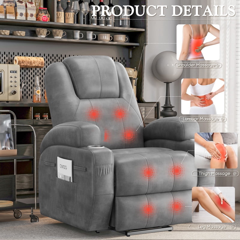Homall Lift Recliner Comfy Chair Power Massage Electric Recliner Chairs for Adults,Gray