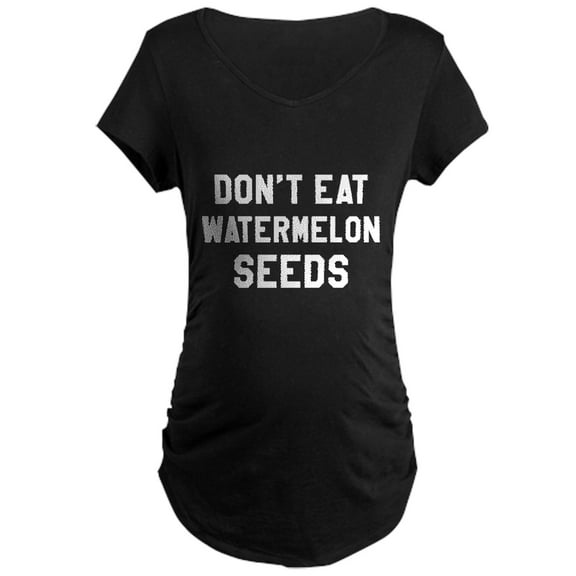 CafePress - Watermelon Seeds Maternity T Shirt - Maternity Dark T-Shirt