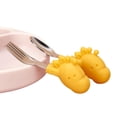thumbnail image 1 of Juego De Cuchara Y Tenedor De Silicona Para Bebé, Vajilla De Alimentación De Bebé De Animales De Dibujos Animados Para Niños, Tenedores De Cuchara De Entrenamiento Para Aprender A Comer, 2 Uds. Advancent BA001334-03, 1 of 6