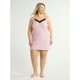 thumbnail image 2 of Joyspun Women’s Dreamy Soft Collection Lace Trim Knit Chemise, Sizes XS to 3X, 2 of 5