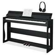 Glarry 88 Key Home Digital Piano Standard Action Vertical Type Keyboards with Furniture Stand