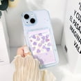 thumbnail image 5 of Compatible for iPhone 15 Case Clear with Card Holder, Cute Heart Pattern Love Design for Women Girl, Protective Soft TPU Shock-Absorbing Wallet Case for iPhone 15 - Colorful Heart, 5 of 13