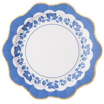 BELLE BLUE ELEGANT FLORAL DINNER PLATES