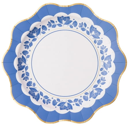 BELLE BLUE ELEGANT FLORAL DINNER PLATES