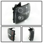 Spyder Chevy Silverado 1500 07-13 2500HD/3500HD 07-14 Projector Headlights - LED Halo - LED ( Replaceable LEDs ) - Black - High H1 (Included) - Low