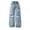 D299/Blue, variant on Afdoent Pants For Kids Girls Loose Fit Distressed Wide Leg Casual Trousers For Girls With Unique Asymmetrical Design Comfortable Everyday Wear 8-9 Years