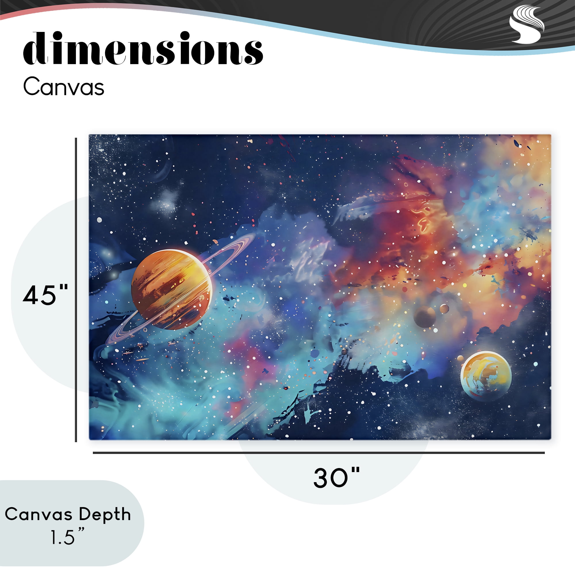 Stupell Industries Nebula Dreams Scattered Planets Canvas Wall Art, design by Creative Studio