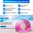 thumbnail image 4 of EIMELI Kids Tent  Portable Infant UV Protection Baby Beach Tent Waterproof Shade Pool Sun Shelter  Sun Shade for Baby  Pop Up Baby Beach Tent with Pool  Baby Tent for Outdoor  Indoor(Free, 4 of 9