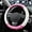 pink-white, variant on Bling Leather Steering Wheel Cover Women Crystal Rhinestones Diamond Steering Covers 15 Inch Non Slip Car Protector Accessory Universal Fit Most Car
