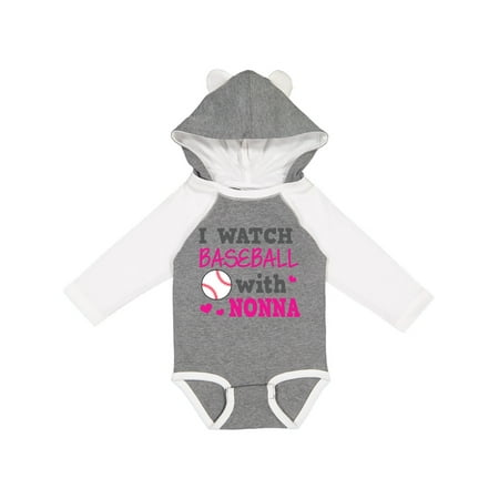 

Inktastic I Watch Baseball with My Nonna Gift Baby Boy or Baby Girl Long Sleeve Bodysuit