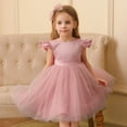 thumbnail image 3 of WUXIAN Children Dresses Toddler Mesh Tutu Dress Little Girls Irregular Stylish Tulle Princess Birthday Party Formal Dress,Pink,7-8 Years, 3 of 5