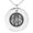 Silver, variant on Stainless Steel Torii Samurai Crest Engraved Small Medallion Circle Charm Pendant Necklace