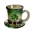 thumbnail image 2 of St. Patrick’s Day Leprechaun Hat Glass Mug,Green Gradient Beer Mug with Knot Handle,Unique Irish Festival Drinkware for Party Home Bar or Collectors,Decorative Holiday Gift Idea-A, 2 of 2