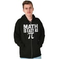 thumbnail image 5 of Math Is Easy As Funny Teacher Nerdy Zip Up Hoodie Men's Women's Brisco Brands M, 5 of 6
