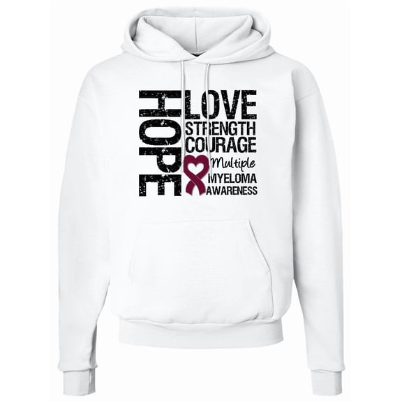 Inktastic Multiple Myeloma Hope Love Strength Adult Hoodie Sweatshirt