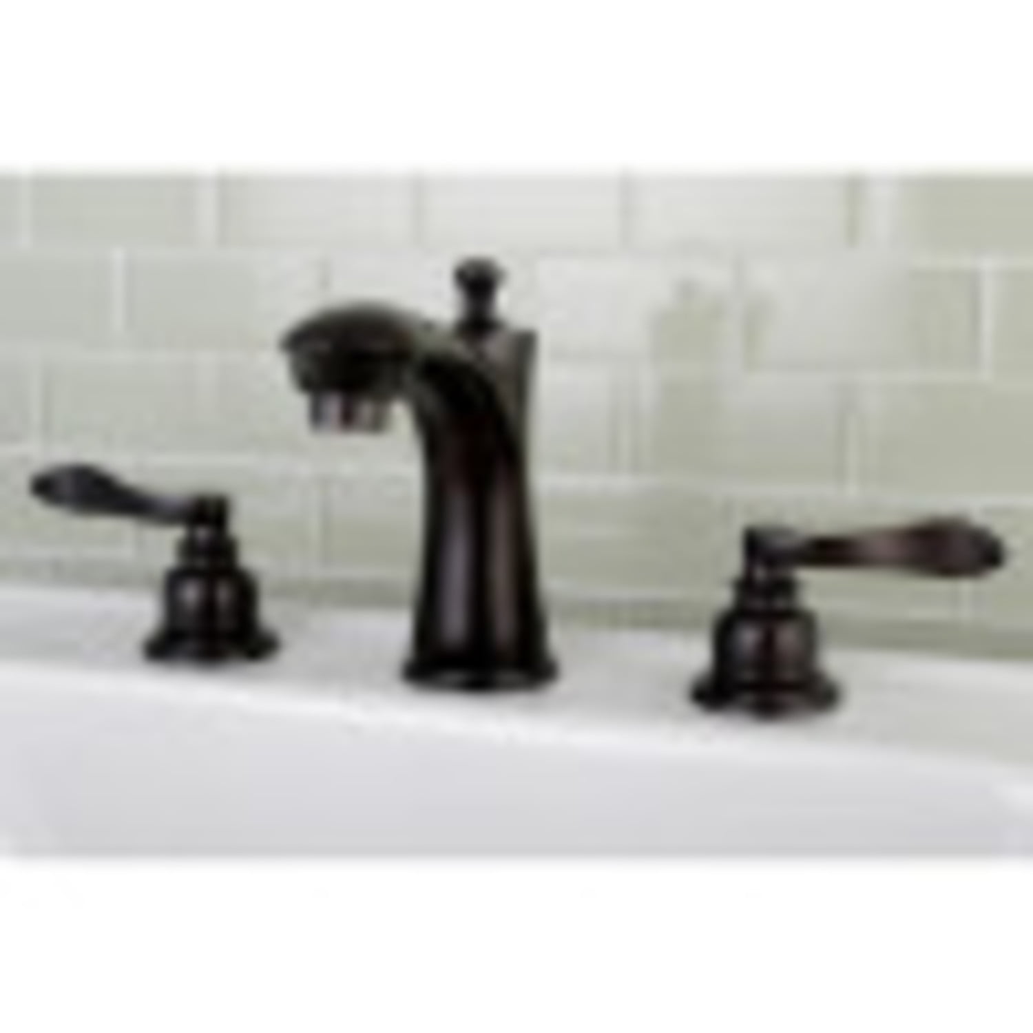 Kingston Brass KB7965NFL 8 in. Widespread Bathroom Faucet, Oil Rubbed Bronze