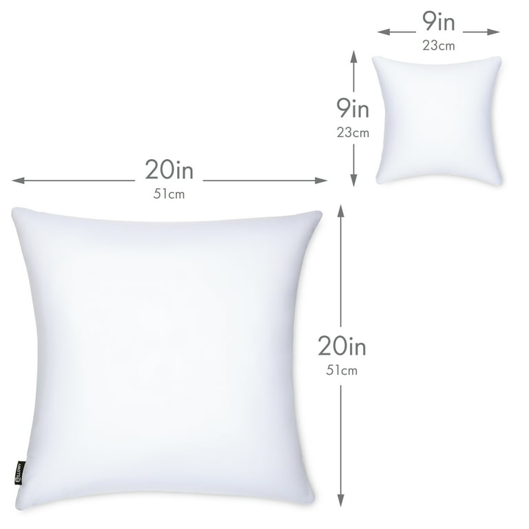 18 x 18 Microbead Stuffer Pillow Insert Sham Square Pillow Cushion for  Extra Comfort & Support. Zip Pocket w/ Mini stuffer Zip-in Insert 