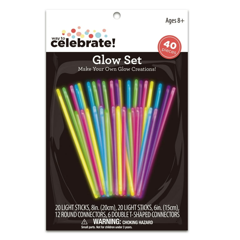 7 Inch LED Light Sticks Assorted Color 40 Piece Pack
