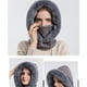 thumbnail image 4 of Gorro a prueba de viento Colcomx Bufanda para mujer con capucha gris, 4 of 7