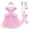 Pink, variant on Aximioll Little Girls Fairy Tale Princess Dress, Halloween Party Elegant Princess Dress up Clothes with Accessories, Toddler Princess Cosplay Outfits for Girls Age 2-12 Years, Pink/100