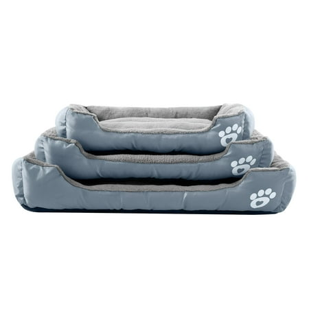 Peace Nest Cuddler Pet Bed Super Soft Plush Bolster Dog and Cat Bed Medium Gray