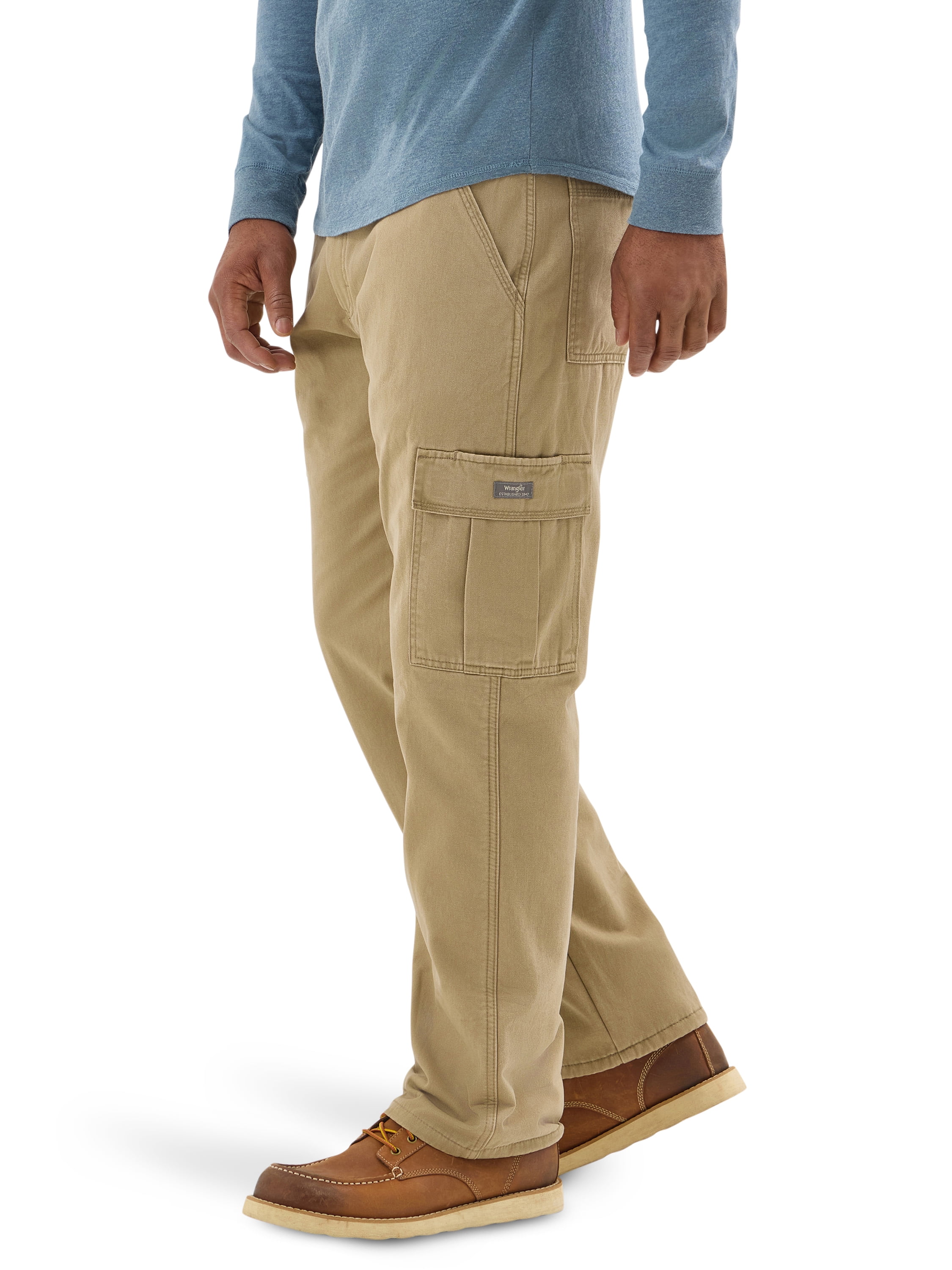 Wrangler Men's and Big Men's Relaxed Fit Fleece Lined Cargo Pant