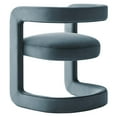 thumbnail image 4 of Winslow Performance Velvet Barrel Accent Chair in Cadet Blue, 4 of 10