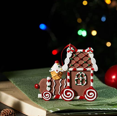 thumbnail image 3 of Pequeña escultura colgante de hombre de pan de jengibre, regalo personalizado para personas, árbol de Navidad, hogar, oficina, coche, decoración de jardín con cuerda (locomotora), 3 of 5