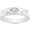 thumbnail image 3 of Pompeii 3/8ct Diamond Engagement Wedding Ring Set 14K White Gold (H/I,I1-I2), 3 of 3