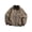 Khaki, variant on Men's Vintage Detroit Work Jacket, Corduroy Collar Zip Up Canvas Casual Outerwear for Fall