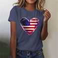 thumbnail image 6 of Goodtrade8 Women's Summer Shirts USA Years Anniversary Short Sleeve Pullover Casual July 4th Graphic Independence Day Crew Neck Patriotic Tops for Women Fashion, 6 of 8