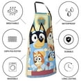 thumbnail image 6 of Saiise Bluey Print Apron With Pockets Kitchen Bib Waterproof Women Men Unisex Adjustable Cooking Apron, 6 of 8