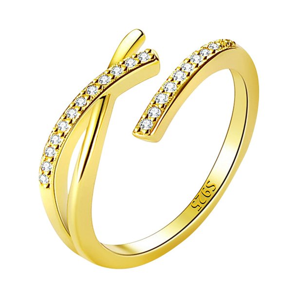 Anillo apilado de la maneraPuede ser anillo ajustable ligero femenino del desgaste de la personalidad de la lata de las mujeres de la abertura del anillo de la moda de IndeNew