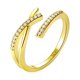 thumbnail image 1 of Anillo apilado de la maneraPuede ser anillo ajustable ligero femenino del desgaste de la personalidad de la lata de las mujeres de la abertura del anillo de la moda de IndeNew, 1 of 4
