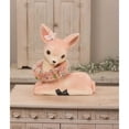 thumbnail image 3 of Bethany Lowe Sweet Pastel Pink Fawn With Wreath Paper Mache, 3 of 3