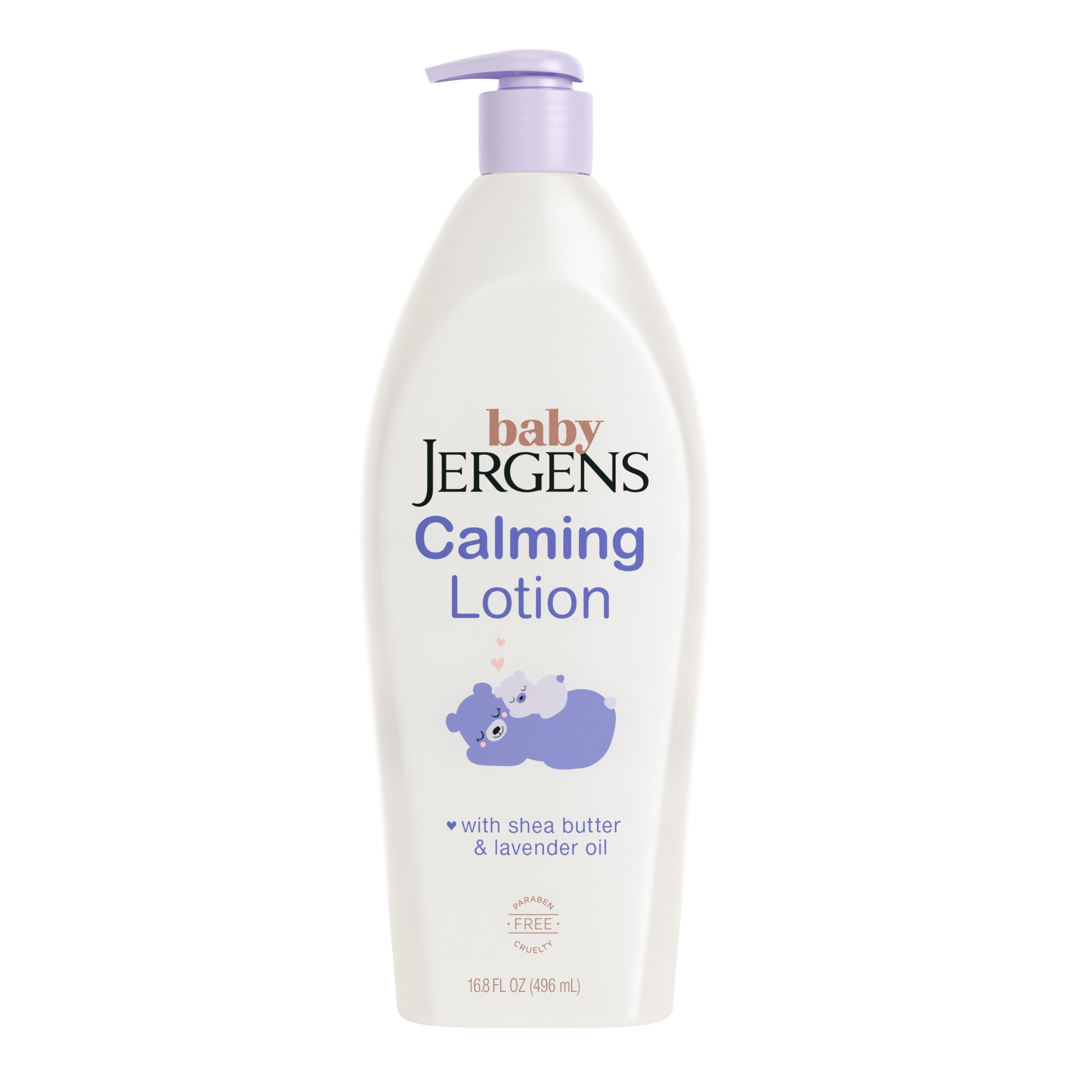 (2 pack) Baby Jergens Calming Lotion, Body Lotion, Moisturizer, with Shea Butter and Lavender Oil, 16.8 fl oz