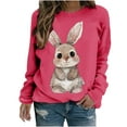 thumbnail image 5 of Easter Bunny Sweatshirts for Women, Long Sleeve Pullover Sweatshirt, Women's Round Neck Sweatshirts Easter Printed Pullover Tops Raglan Sleeves Long Sleeved Hoodie Sweatshirts, 5 of 6