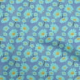 thumbnail image 1 of oneOone Rayon Medium Blue Fabric Floral Craft Projects Decor Fabric Printed By The Yard 56 Inch Wide, 1 of 4