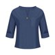 thumbnail image 4 of Vestidos Casuales Para Mujer, Blusas De Mujer De Moda Camisa de lino con cuello en V y bolsillo abotonado para mujer, informal, con escote en V de un cuarto, 4 of 6