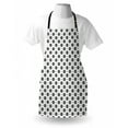 thumbnail image 3 of Oriental Apron Traditional Moroccan Pattern on Dotted Background Vintage Eastern Design, Unisex Kitchen Bib Apron with Adjustable Neck for Cooking Baking Gardening, Grey Black and White, by Ambesonne, 3 of 3