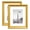 Gold, variant on hogarte 8x10 Wooden Picture Frames Set of 2, with 5x7 Mat, Brown