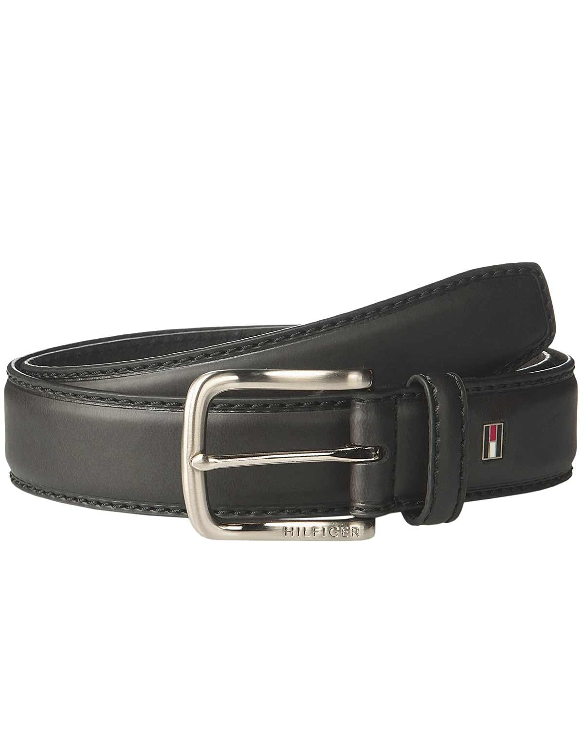 Tommy Hilfiger Tommy Hilfiger Mens Belt 36 Black Handcrafted Genuine