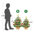 thumbnail image 3 of Árbol de Navidad de mesa LED de 2FT con luces de cadena LED alimentadas por batería Top Star rojo ve Tomshoo 60cm/Luz coloreada, 3 of 7