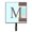 Letter M, variant on Letter M Initial Monogram - Blue Stripes Leash Holder Or Key Hook