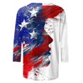 thumbnail image 4 of Fourth of July Party Supplies,Add To My Order Today,Cadancy Plus Size Tops for Women Dressy White,Work Clothes 2025 Professional Blouses Casual,Tshirt 'S Graphics,De Mujer Para,Multicolor S, 4 of 5