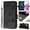 Black, variant on For Samsung A06 A16 A26 A36 A56 Wallet Case with Card Holder Magnetic For Leather Phone Cases