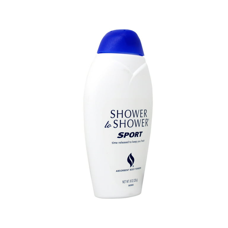 Shower To Shower Sport Absorbent Talc Free Body Powder, 8 oz 