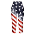 thumbnail image 4 of IROINNID On Sale Capri Pants for Women Summer Elastic Waist Independence Day Printed Cropped Pants,Red, 4 of 5