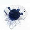 thumbnail image 6 of D-GROEE Fascinators for Women Tea Party Headband Hats Cocktail Flower Mesh Feathers Headwear Hair Clip for Wedding, 6 of 8